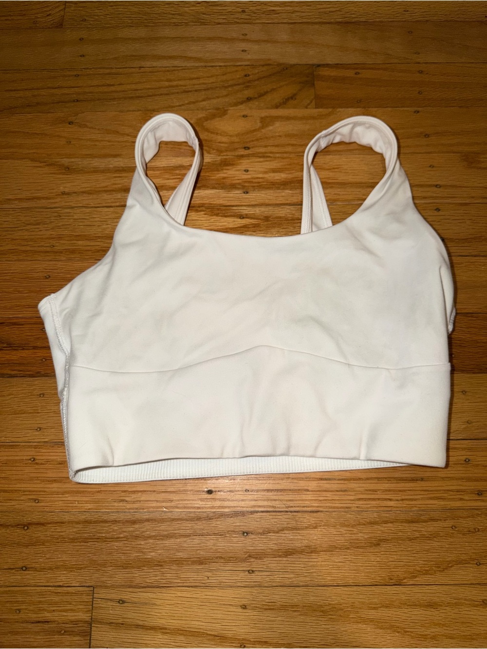 White Gymshark Sports Bra Crop Top